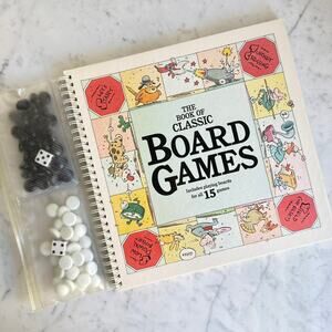 Vtg 1991 The Book of Classic Board Games by Klutz Spiral Bound Set Dice Tokens